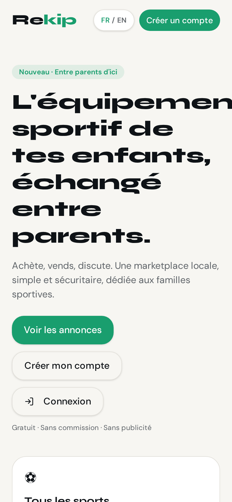 Une expérience claire dès l'accueil